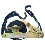(4 Pack) 1 Self Contained Ratchet Strap Assembly with Wire Hooks
